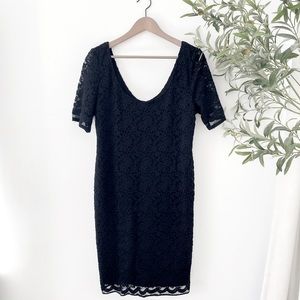 Jessica Simpson Black Lace Maternity Dress